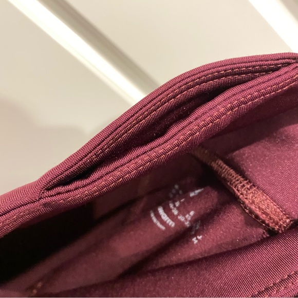 2/$18 NWOT Adidas High Waist Leggings Climawarm Maroon Pink Size XS - Picture 7 of 7